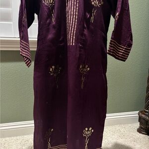 Wine colored Indian suit and salwar